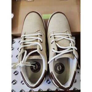 Hang Ten California Venice Lace Up Shoe  Mens 9 Tan/Brown Boat Loafer Casual NWT